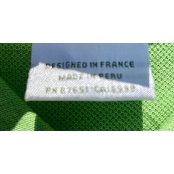 Lacoste Short Sleeve Polo Shirt Men's Alligator Logo Green Sz. 8 - New - Picture 5 of 6